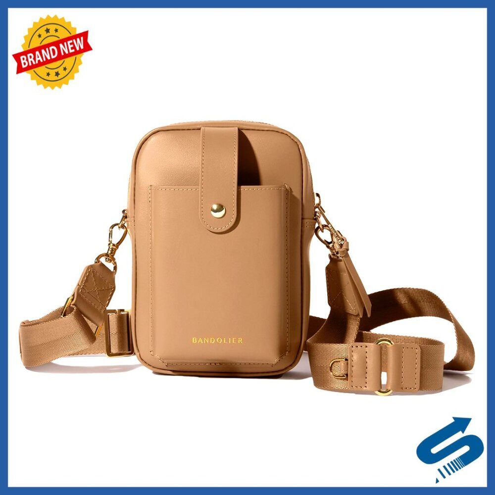 Small Pebble Leather Crossbody Bag with Adjustable Strap and Exterior Pocket